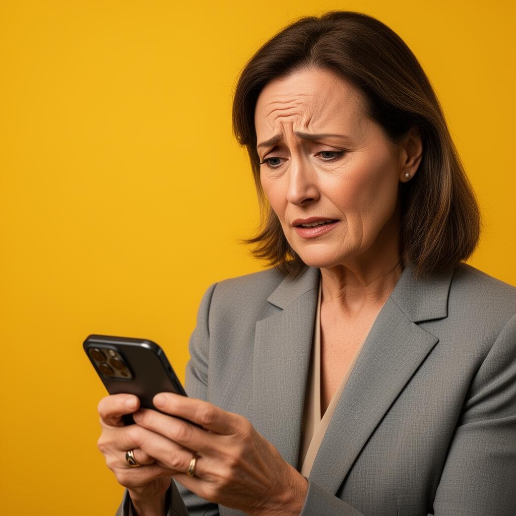 Concerned daughter checking on elderly parent